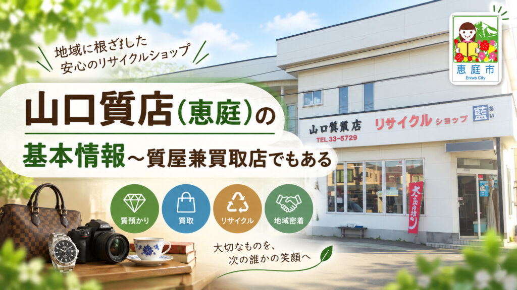 山口質店,恵庭,買取,金,口コミ,評判,レビュー,査定