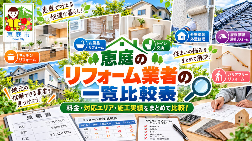 恵庭,リフォーム,リフォーム業者,おすすめ,特徴,口コミ,評判
