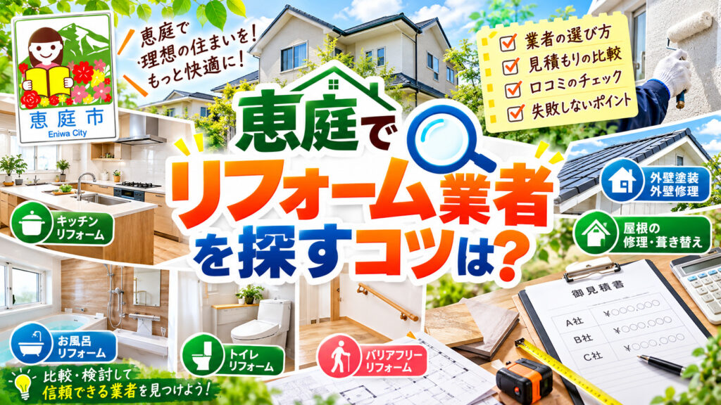恵庭,リフォーム,リフォーム業者,おすすめ,特徴,口コミ,評判