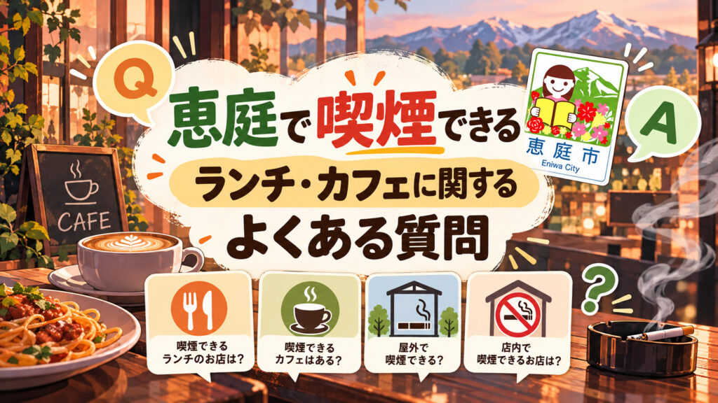 恵庭,喫煙所,喫煙,ランチ,レストラン,カフェ,おすすめ