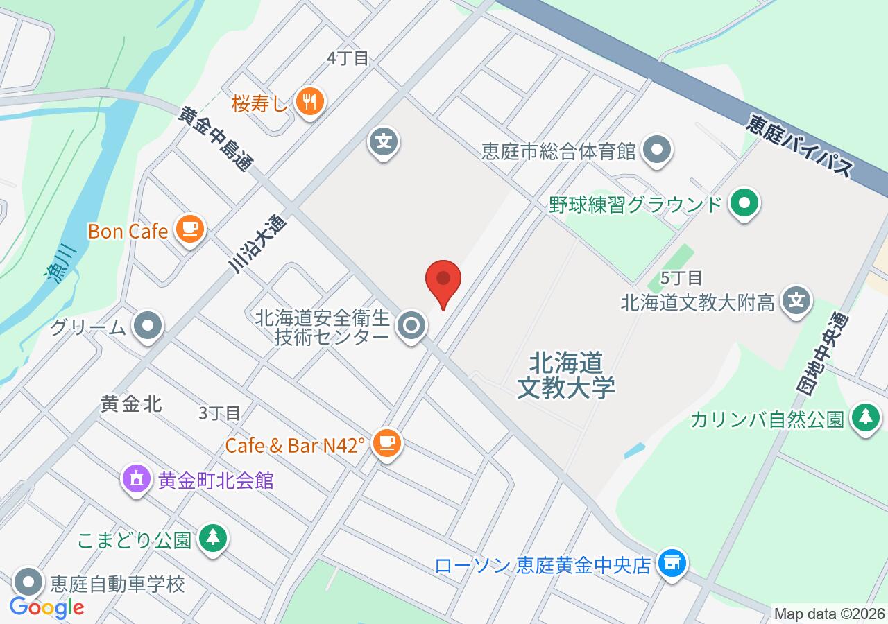 喫茶３／４の地図