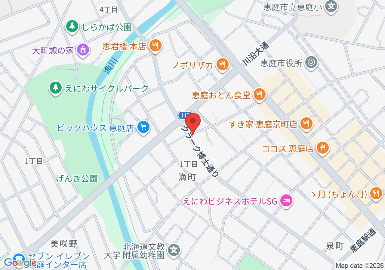恵庭フィエスタの地図
