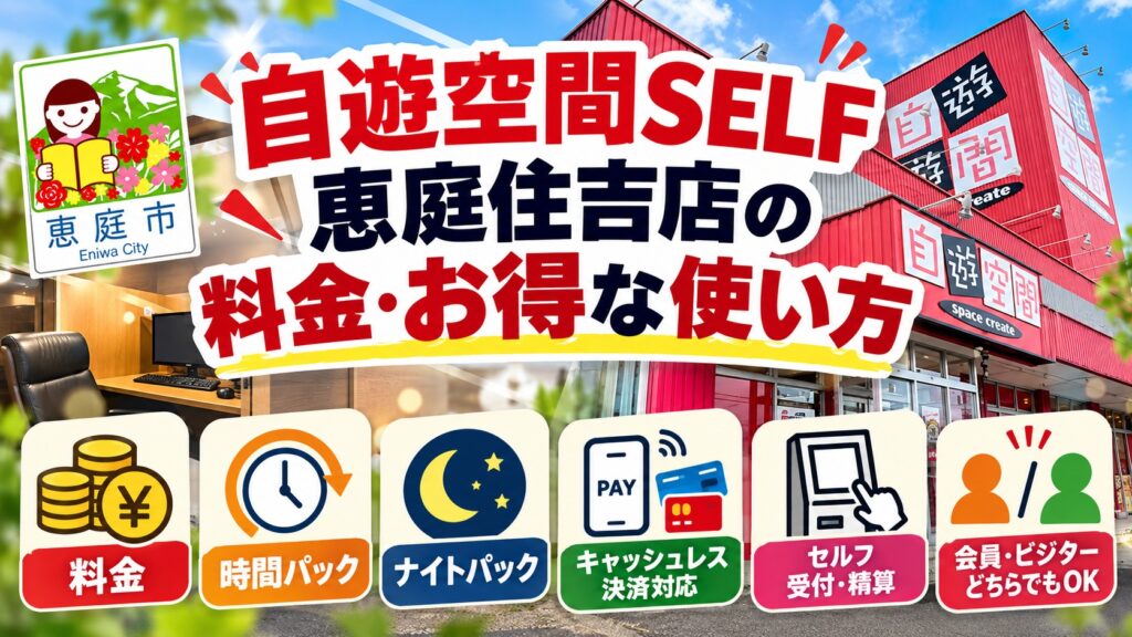自遊空間SELF恵庭住吉店,自遊空間,恵庭,喫煙,ネットカフェ,口コミ,評判,レビュー