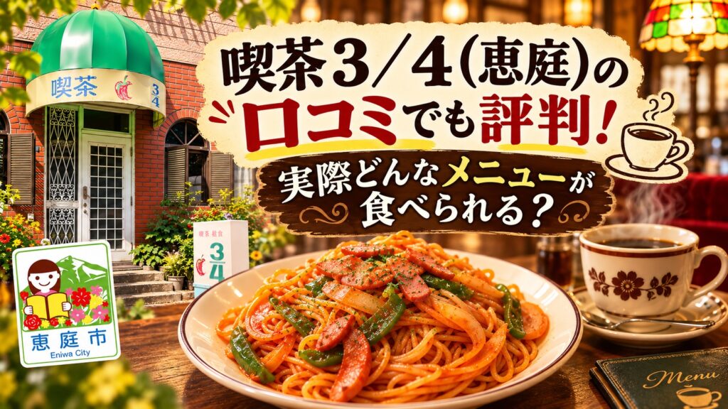 喫茶３/４,恵庭,純喫茶,カフェ,コーヒー.喫煙,口コミ,評判,レビュー