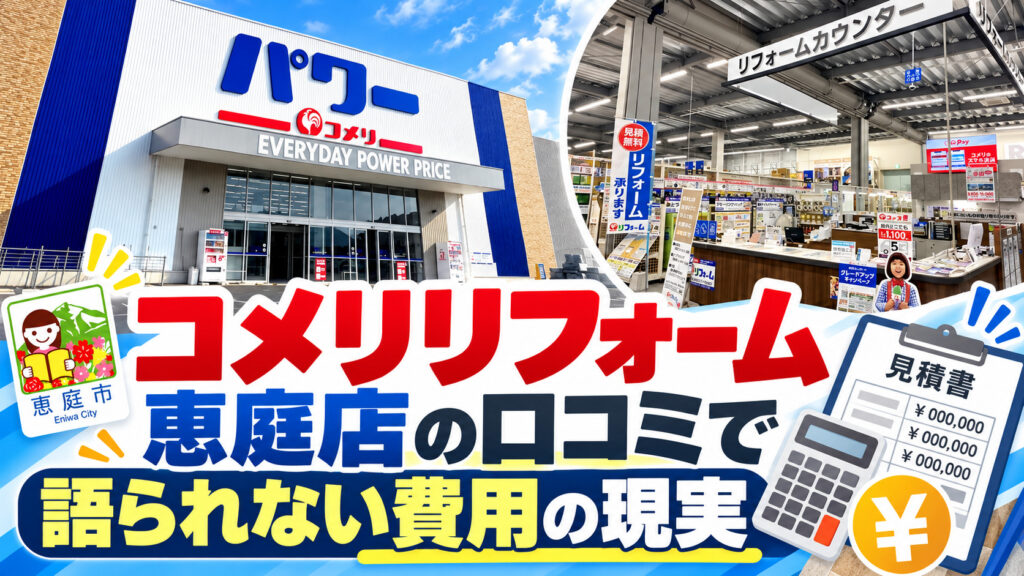 コメリリフォーム恵庭店,コメリリフォーム,恵庭,リフォーム,口コミ,評判