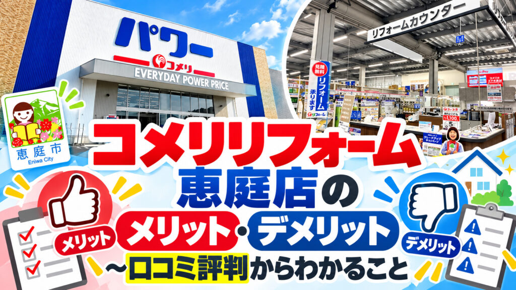 コメリリフォーム恵庭店,コメリリフォーム,恵庭,リフォーム,口コミ,評判