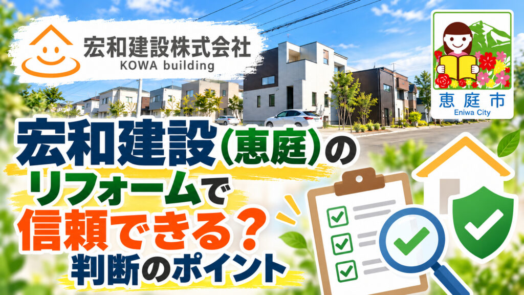 宏和建設,恵庭,建築会社,リフォーム,口コミ,評判,レビュー