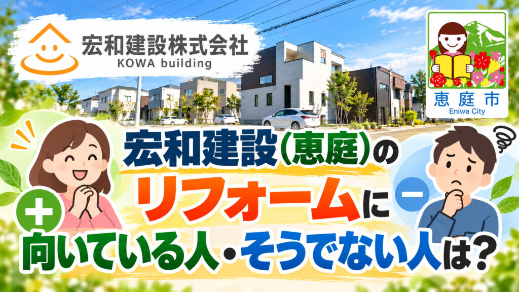 宏和建設,恵庭,建築会社,リフォーム,口コミ,評判,レビュー
