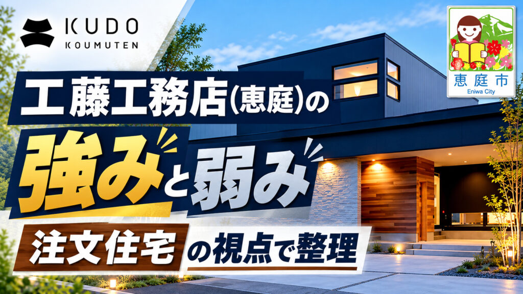 工藤工務店,恵庭,工務店,注文住宅,口コミ,評判,坪単価,新築,戸建て