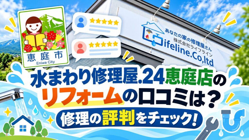 水まわり修理屋.24恵庭店,恵庭,リフォーム,口コミ,評判