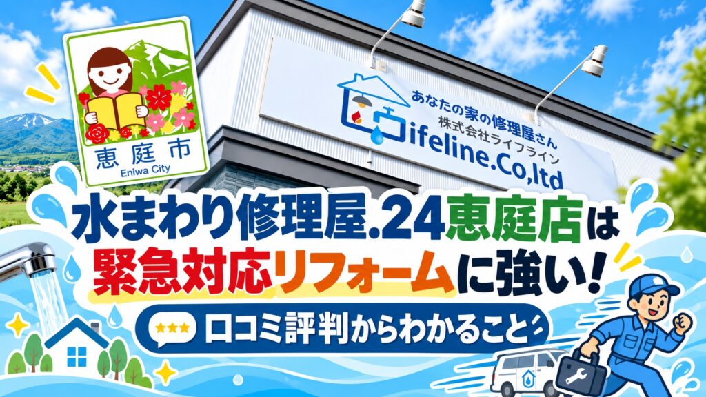 水まわり修理屋.24恵庭店,恵庭,リフォーム,口コミ,評判
