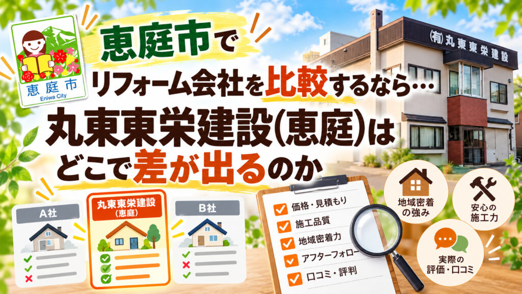 丸東東栄建設,恵庭,工務店,建築会社,リフォーム,口コミ,評判
