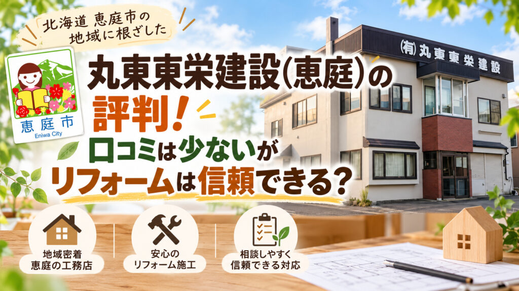 丸東東栄建設,恵庭,工務店,建築会社,リフォーム,口コミ,評判