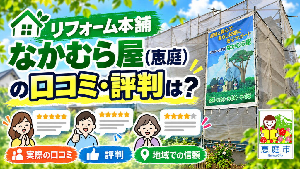 リフォーム本舗なかむら屋,恵庭,リフォーム,口コミ,評判