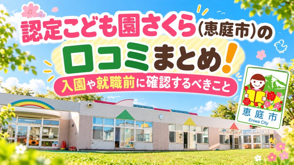 認定こども園さくら,保育園,幼稚園,認定こども園,口コミ,評判,レビュー,恵庭