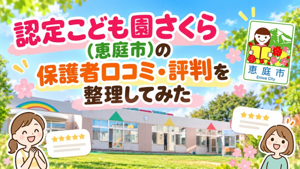 認定こども園さくら,保育園,幼稚園,認定こども園,口コミ,評判,レビュー,恵庭